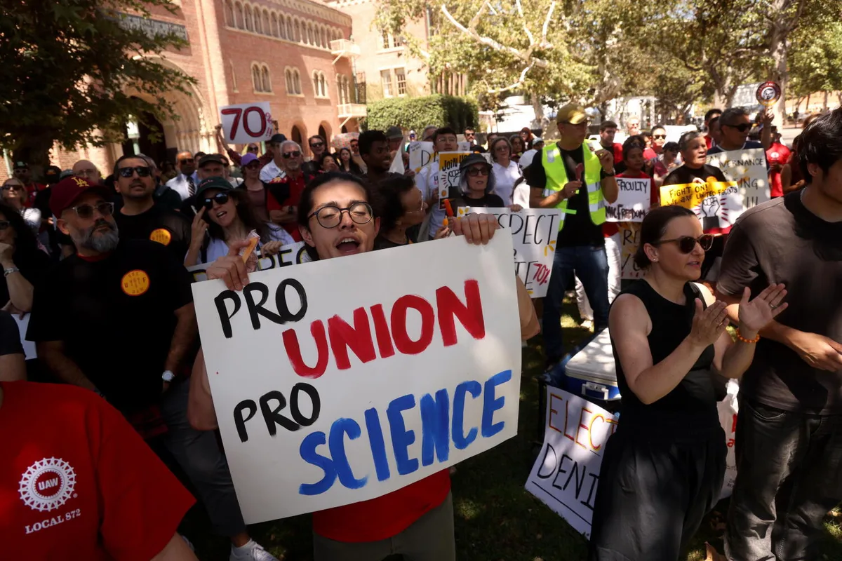 USC faculty rally in support of unionizing with new, high-placed city allies