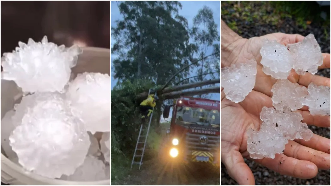 Granizo e vendaval causam estragos em SC; estado segue em alerta
