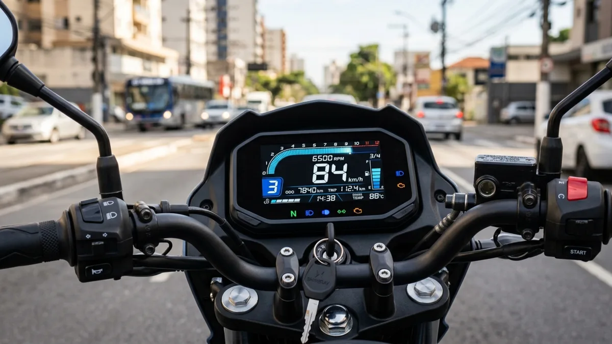 Shineray tem moto de R$ 13.490 com painel 100% digital, roda aro 18 e freio a disco para dominar a cidade