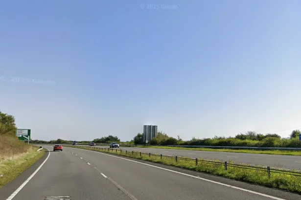 Police make arrest as vehicle drives wrong way on A55 and person 'knocked off bike'