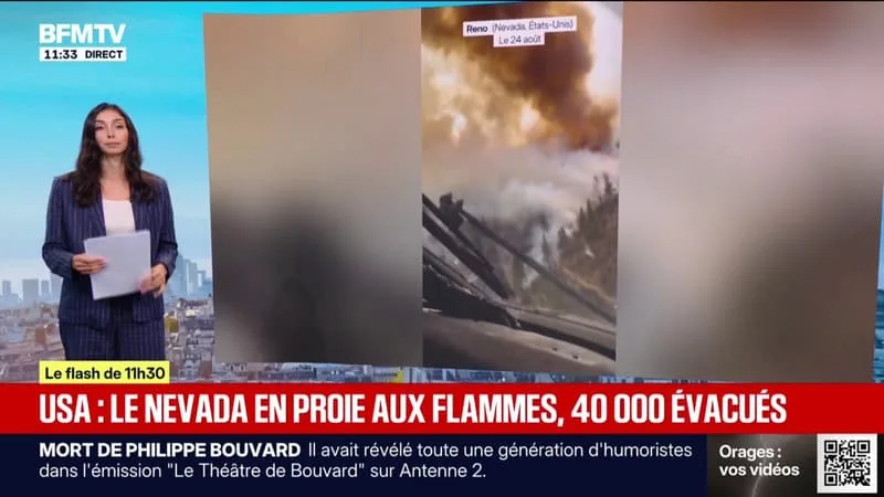 Aux États-Unis, l'État du Nevada en proie aux flammes, plus de 40.000 personnes évacuées