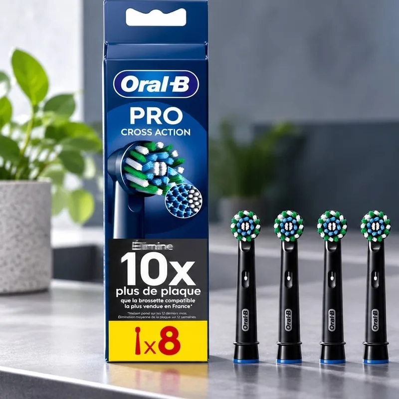 Actualité : Les 8 brossettes Oral-B PRO Cross Action sont à 20.99 € (-47 %)