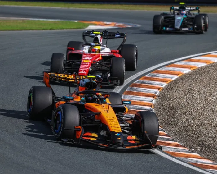 Lando Norris denies Antonelli in F1 Dutch GP after Verstappen crashes out of home race