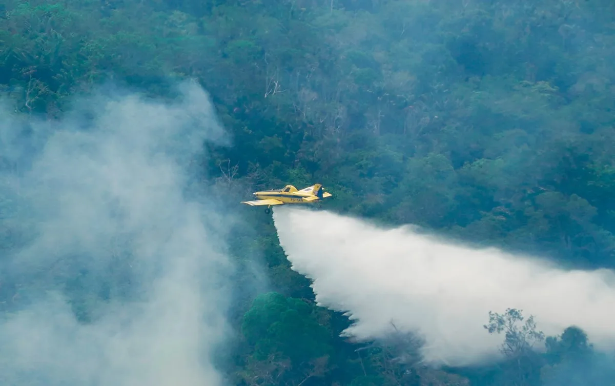 Fumaça das queimadas impede voos de aeronaves que combatem incêndios no AM, diz Ibama