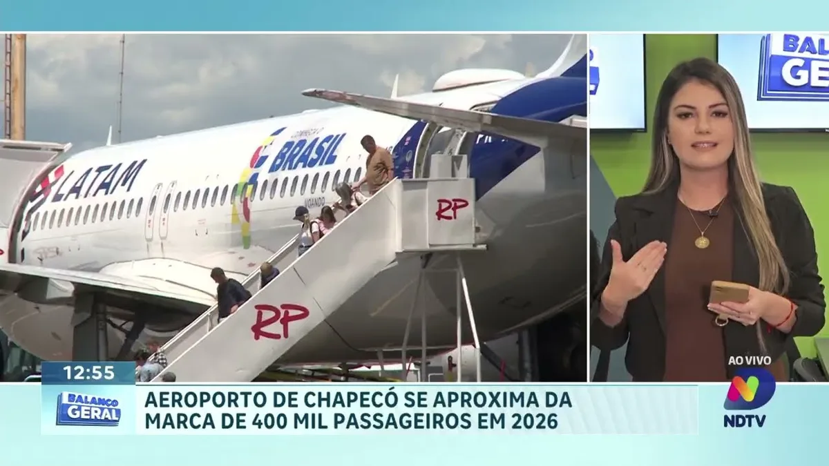 Aeroporto de Chapecó cresce 10,7% e se aproxima de 400 mil passageiros