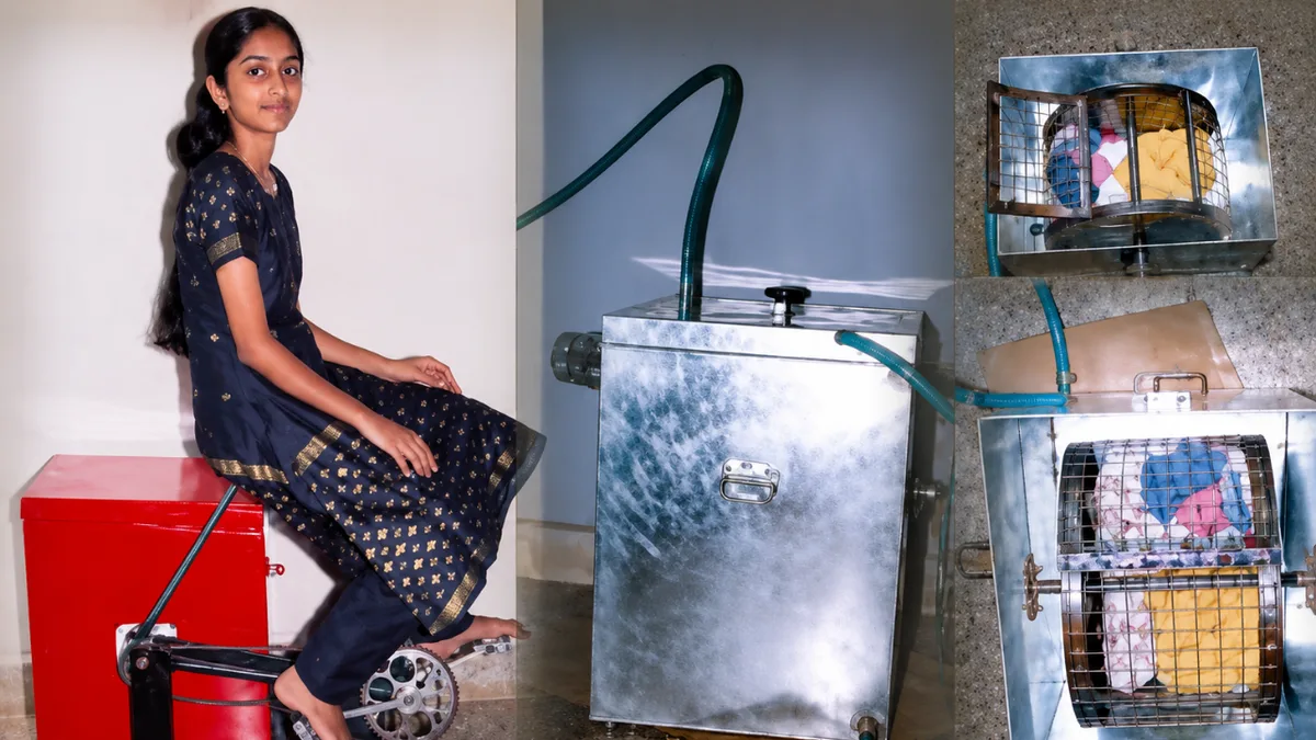 At 14, a Kerala girl built a washing machine that needed no electricity