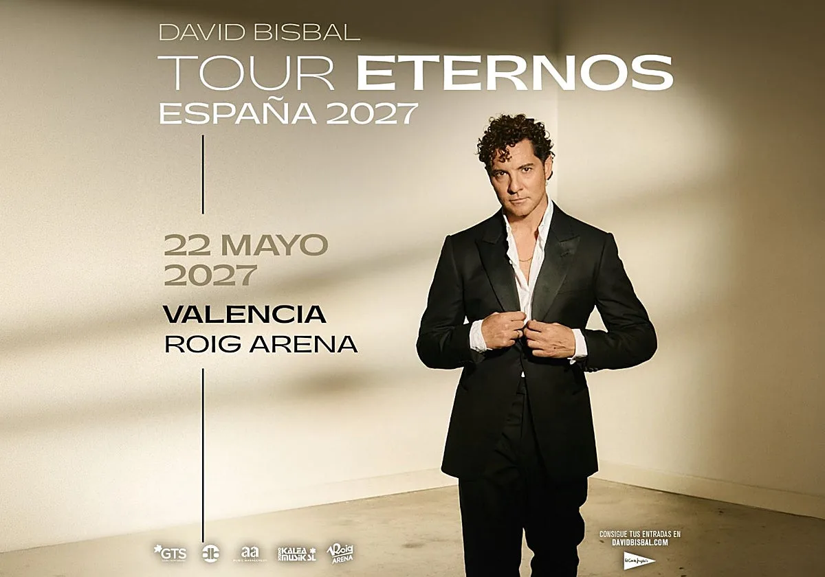 David Bisbal en Valencia: fecha y hora para comprar las entradas del Roig Arena