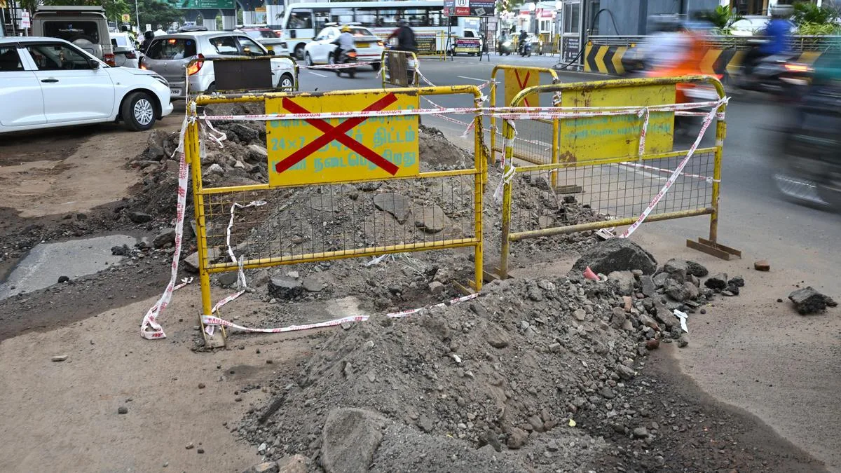 Coimbatore’s dug-up roads await restoration after pipeline works