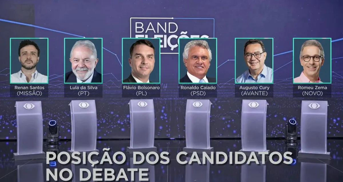 Temporada de debates entre presidenciáveis começa sem Lula e Flávio Bolsonaro; veja horário, participantes e as regras
