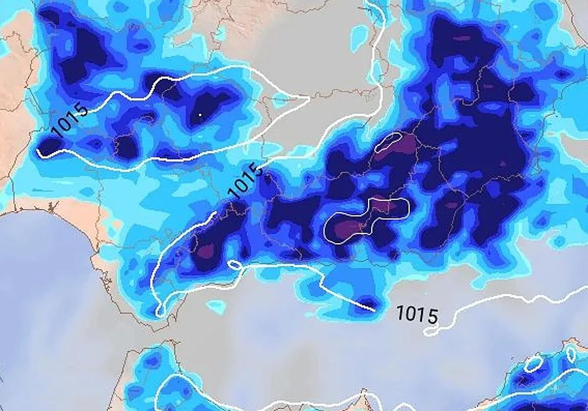 Lluvias y tormentas en toda Andalucía este sábado: consulta el mapa y los horarios de alerta