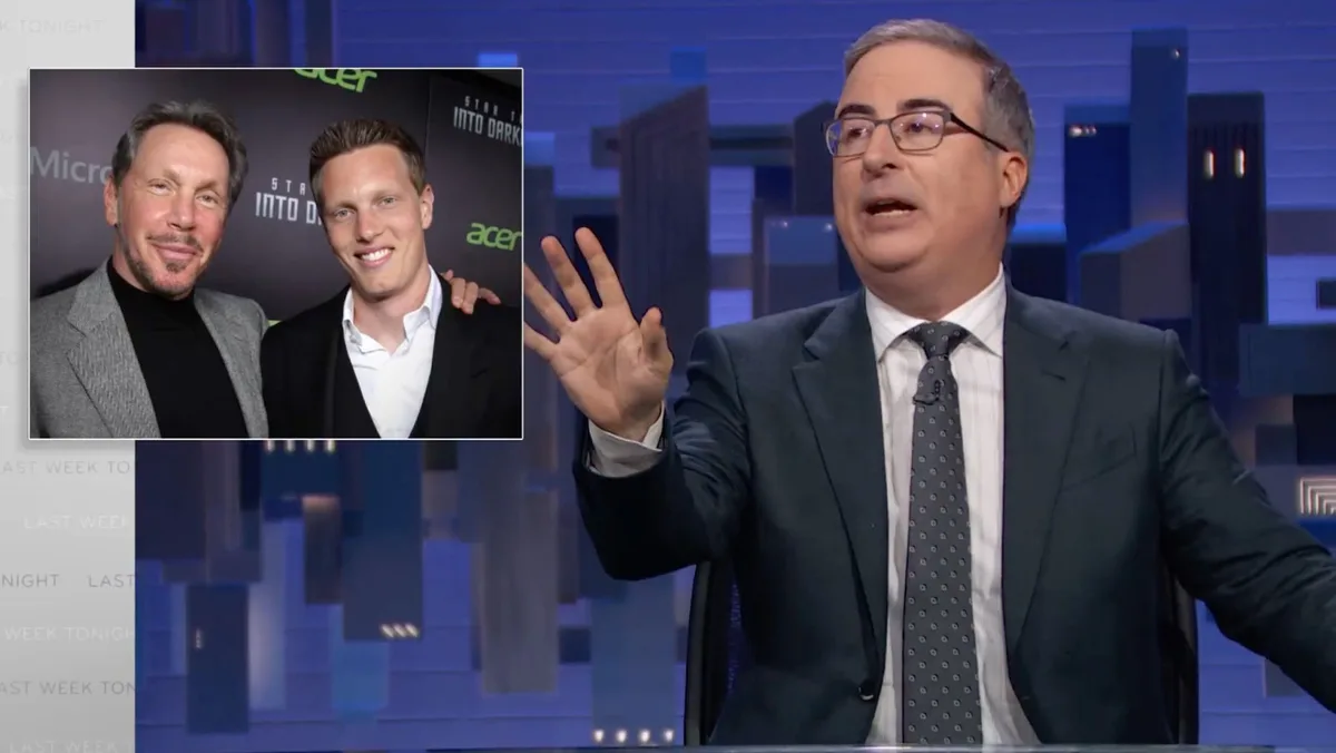 John Oliver Calls Out “Soon-To-Be Business Daddy” David Ellison & Throws Stephen Colbert Under The Bus