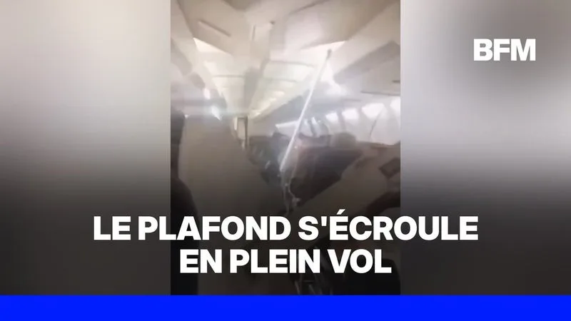 Iran: le plafond de l'avion s'écroule en plein vol, le pilote contraint de faire demi-tour