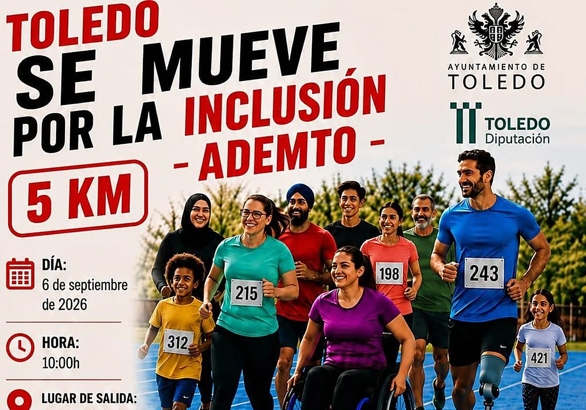 Toledo correrá por la inclusión el próximo domingo con la primera carrera solidaria de Ademto