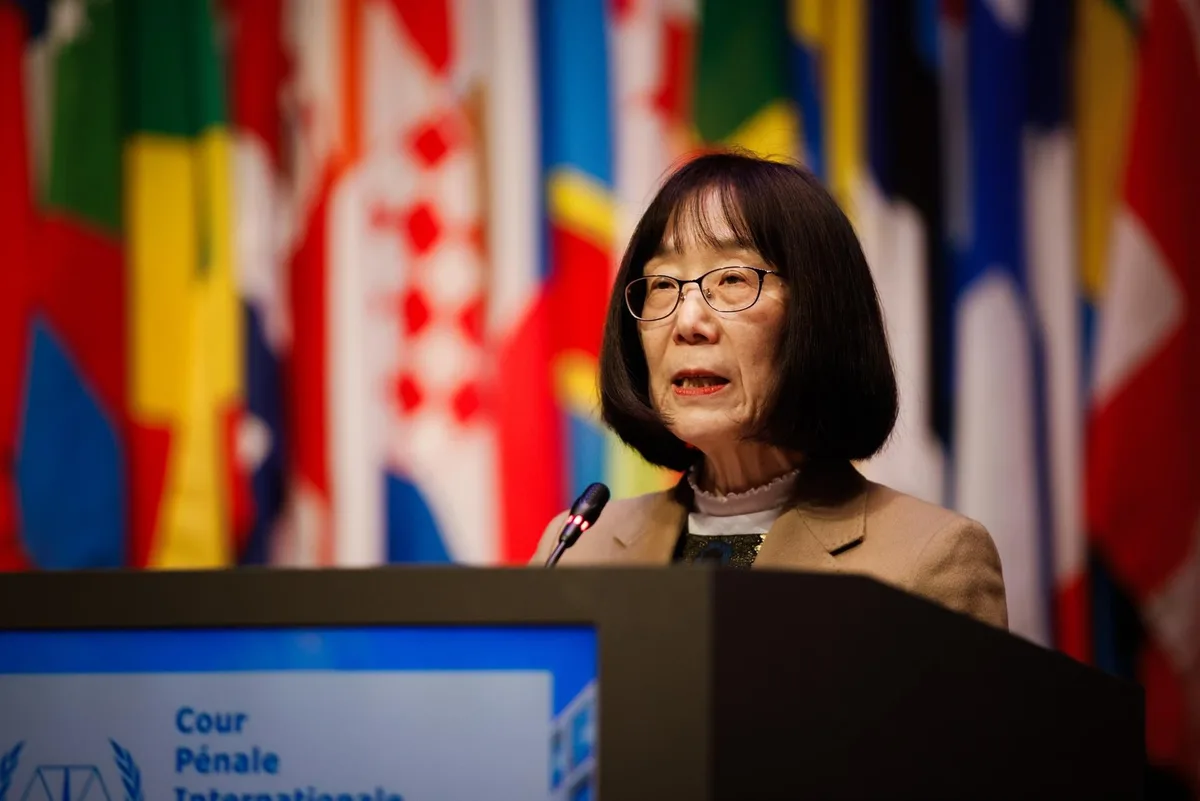 La presidenta del TPI, Tomoko Akane, apela al apoyo del Gobierno japonés tras las sanciones de EEUU