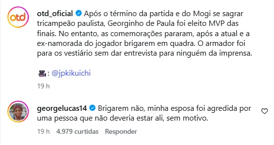 Vídeo: Ex e atual de jogador se envolvem em confusão na final do Campeonato Paulista de Basquete Vídeo: Ex e atual de jogador se envolvem em confusão na final do Campeonato Paulista de Basquete