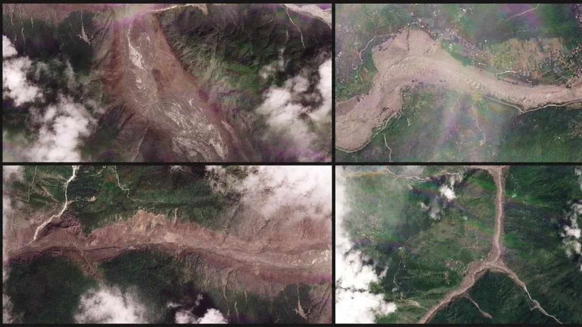 Impresionantes imágenes de satélite muestran el antes y después de la riada gigantesca en Nepal y Tibet