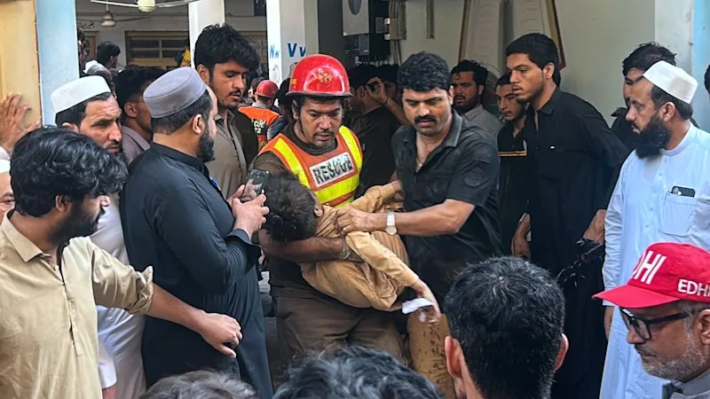 At least 28 students killed in school roof collapse in Pakistan