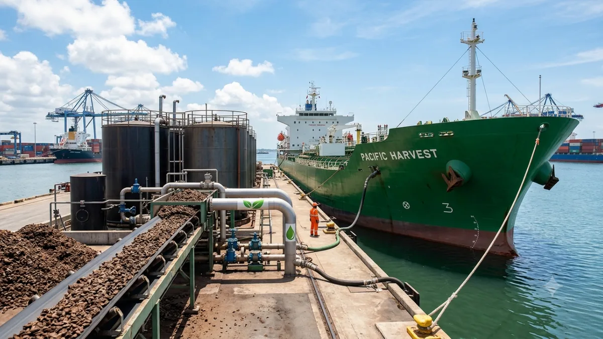 Cashew shells once discarded are now being tested aboard commercial ships