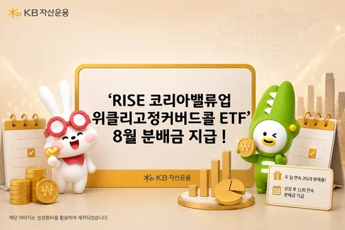 'RISE 코리아밸류업위클리고정커버드콜 ETF', 2개월 연속 3%대 분배금