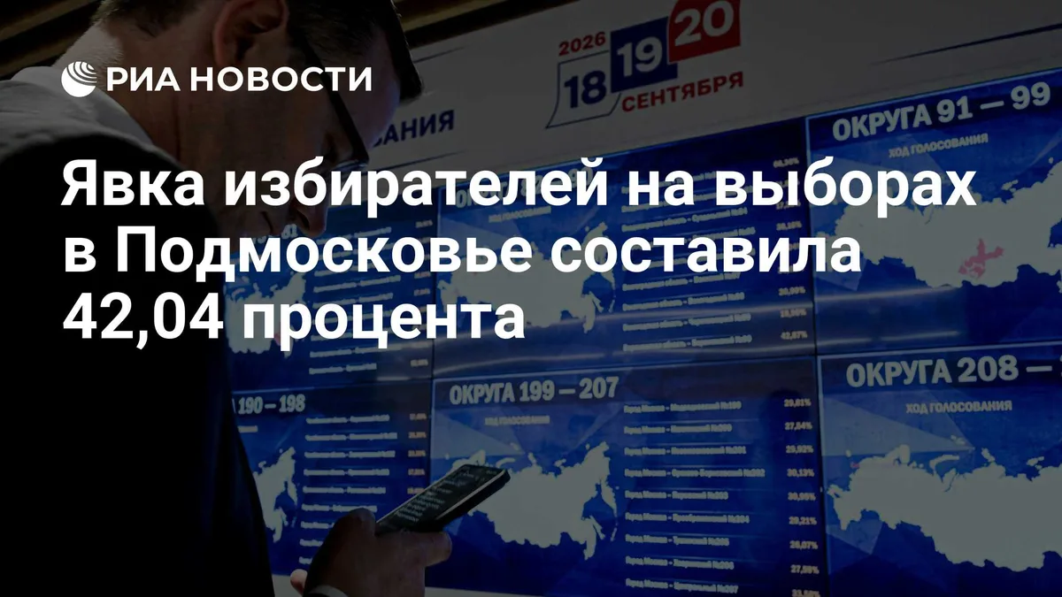Явка избирателей на выборах в Подмосковье составила 42,04 процента