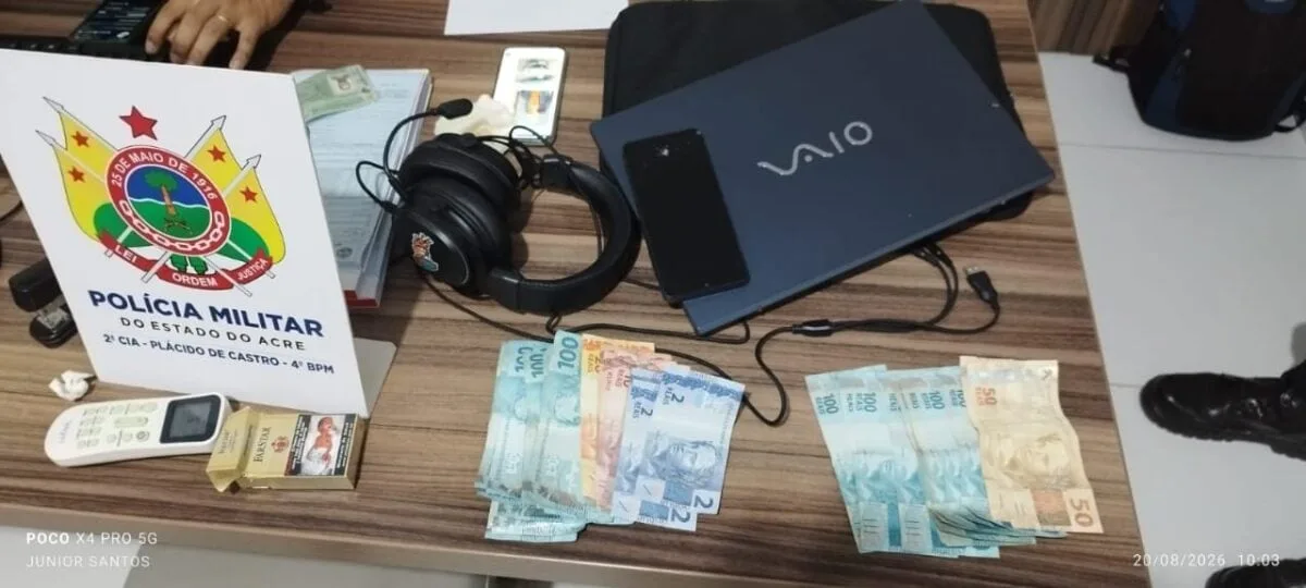 Suspeitos de roubo a residência são presos e bens recuperados em Plácido de Castro
