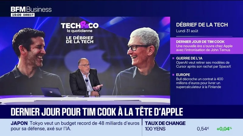 Dernier jour pour Tim Cook à la tête d'Apple - 31/08
