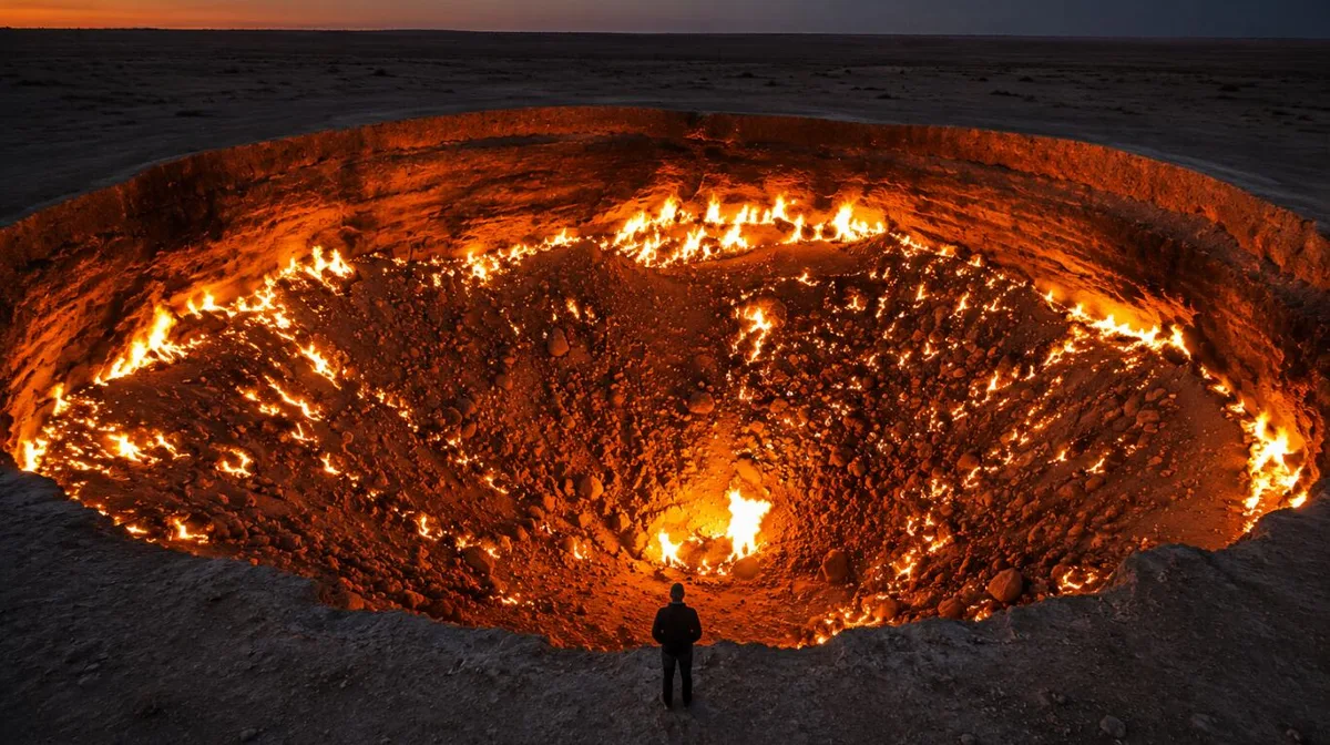 En 1971 prendieron fuego un pozo de gas pensando que se apagaría y, 55 años después, la “Puerta del Infierno” sigue activa