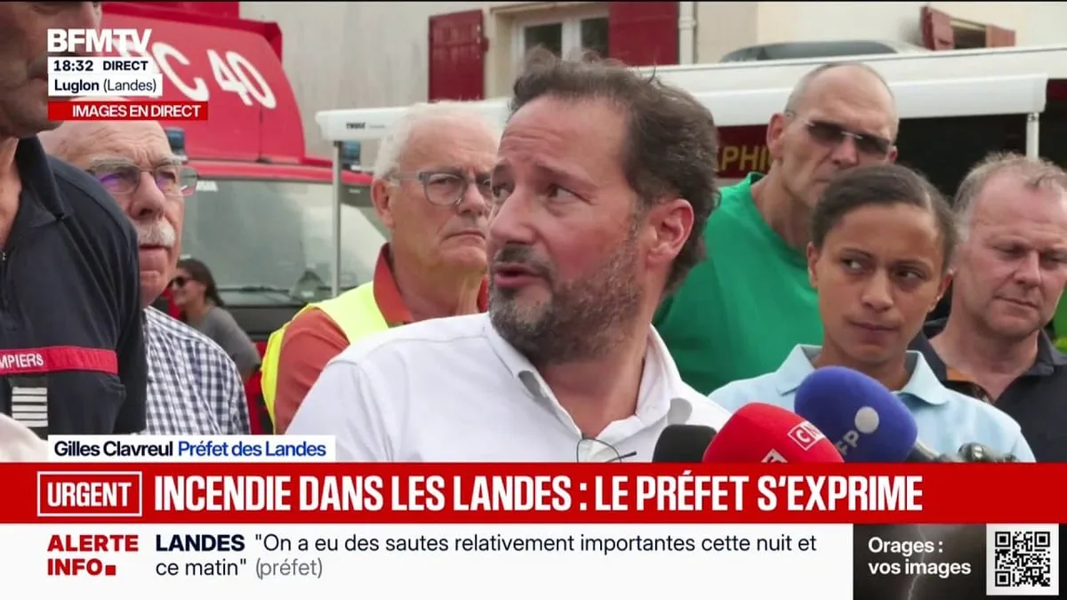 Incendie dans les Landes: "Le feu n'a pas augmenté", détaille le préfet