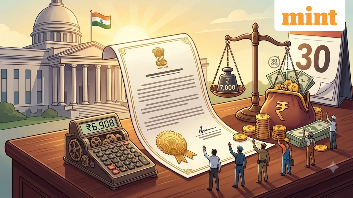 Centre approves 30-day bonus for government employees: Check eligibility, ₹6,908 payout and service rules