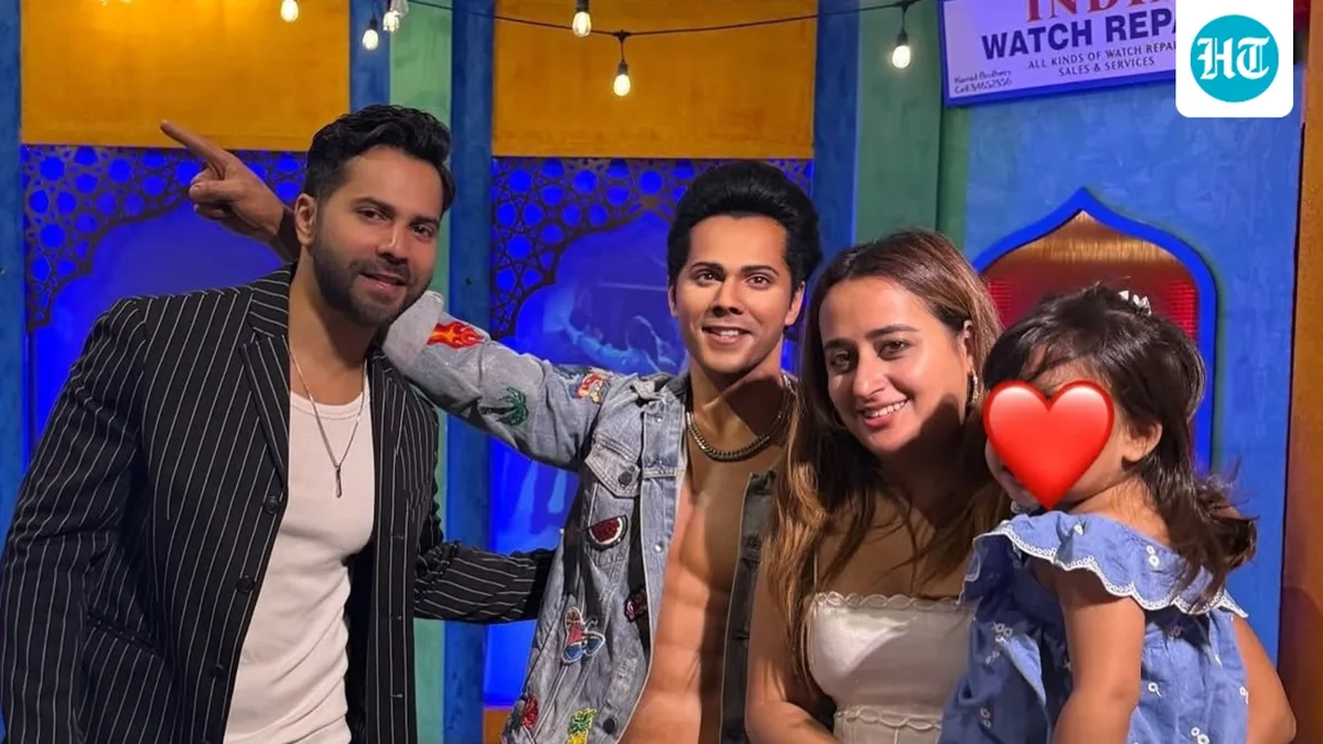 Varun Dhawan unlocks ‘core memory’ as he shows wife Natasha, daughter Lara his wax statue at Madame Tussauds