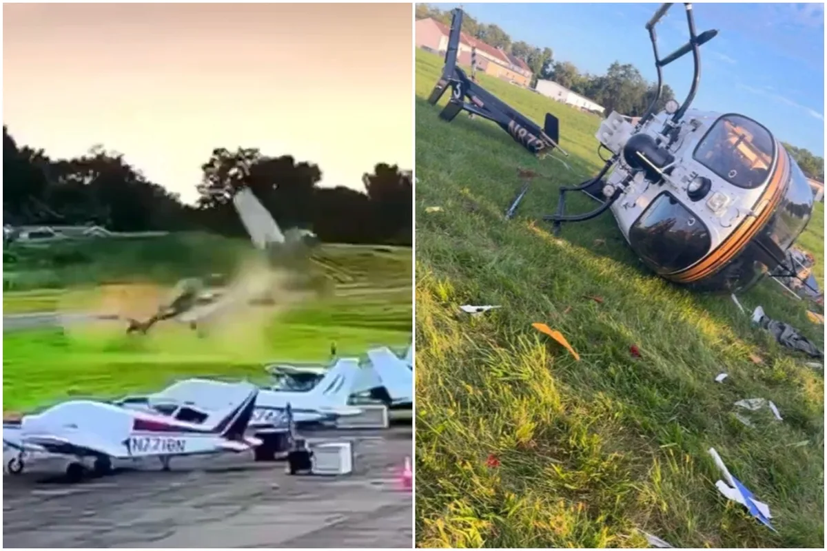Avião e helicóptero da policia colidem no ar nos EUA; piloto morre