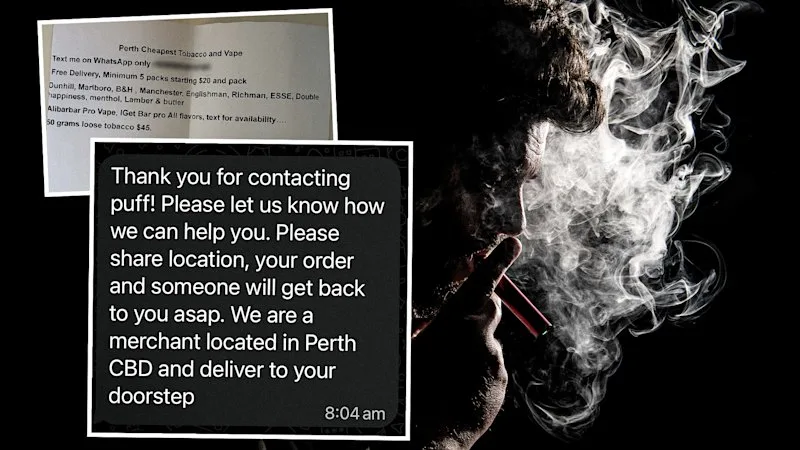 ‘Thank you for contacting puff!’: Perth’s black-market smoke slingers turn to WhatsApp to avoid crackdown