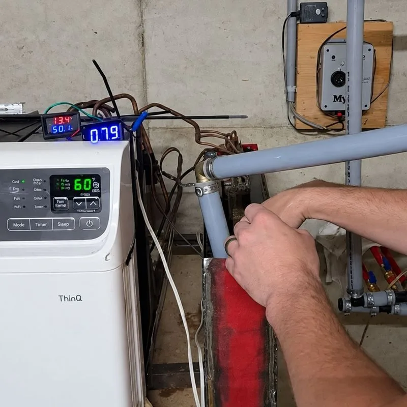 Actualité : Il récupère un climatiseur que quelqu’un a jeté à la poubelle puis le converti en pompe à chaleur géothermique qui chauffe et climatise toute sa maison sur deux étages