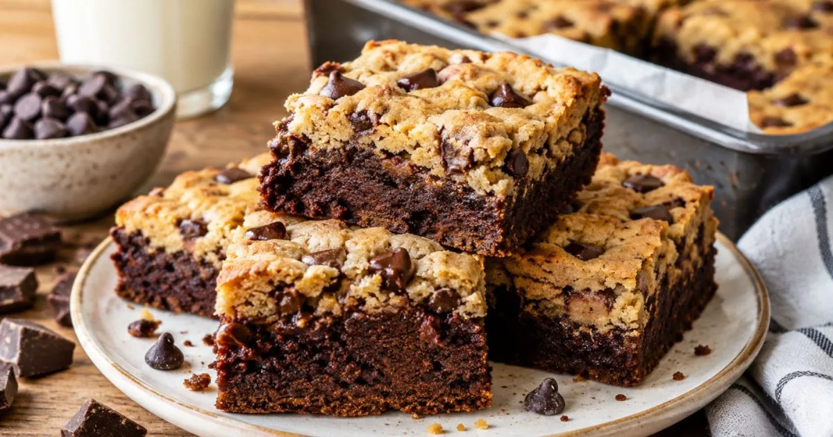 Cómo hacer browkie: la receta viral que combina brownie y cookies en un solo bocado