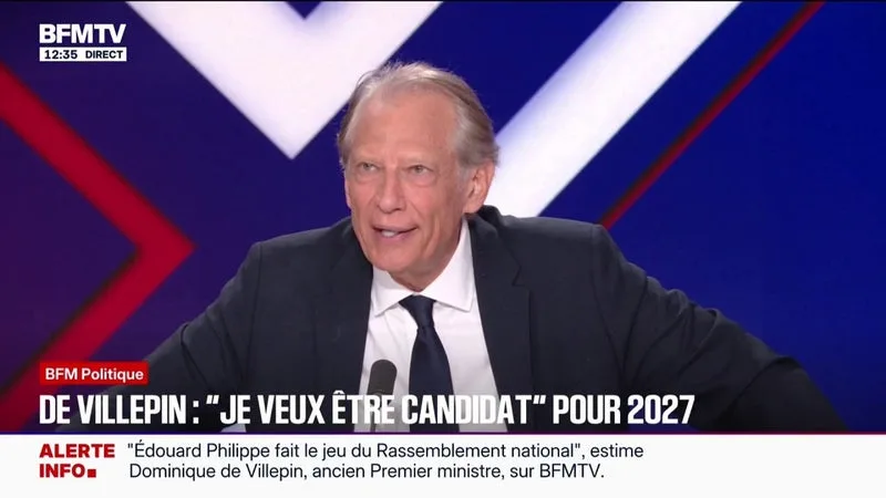Présidentielle 2027: "Je veux être candidat, je me bats pour être candidat", affirme Dominique de Villepin, ancien Premier ministre