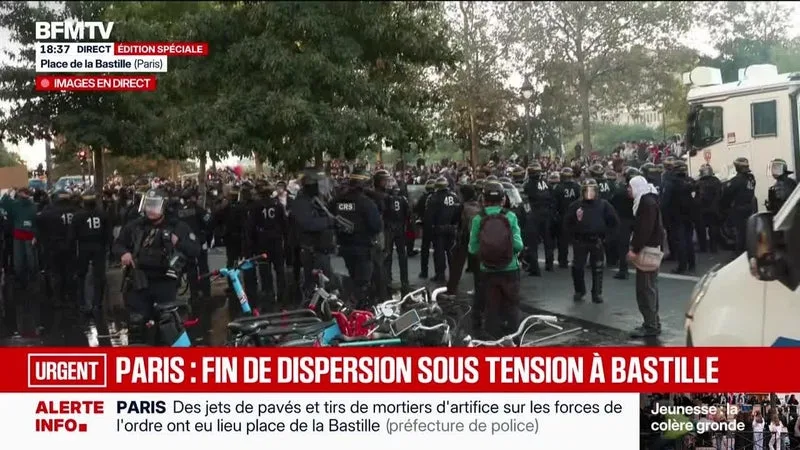Marschall Truchot : Paris, fin de dispersion sous tension à Bastille - 08/10