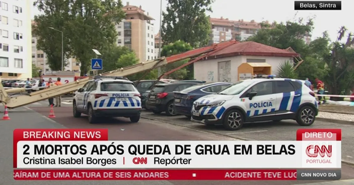 "Grua virou", os trabalhadores "estavam dentro do cesto e foram projetados"