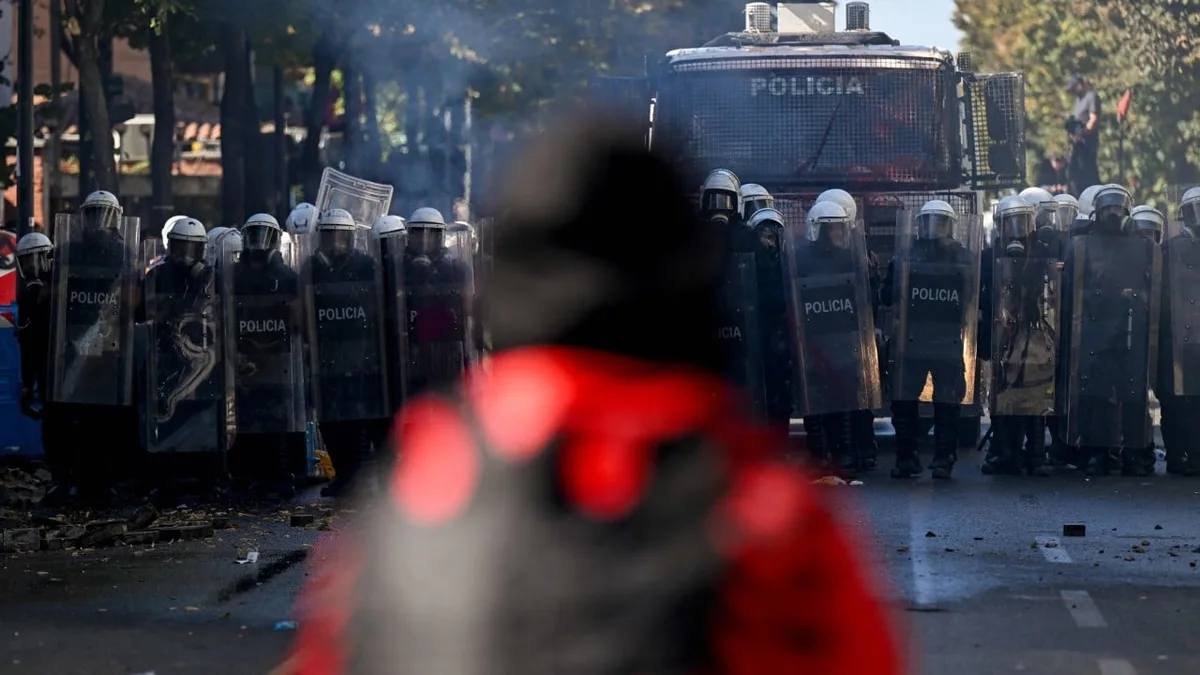 Albanian police fire rubber bullets as student protesters call for PM to quit