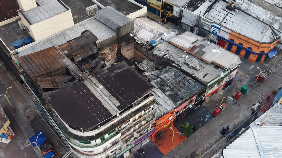 Veja como ficaram prédios atingidos por incêndio no Centro de Manaus; bombeiros concluem rescaldo