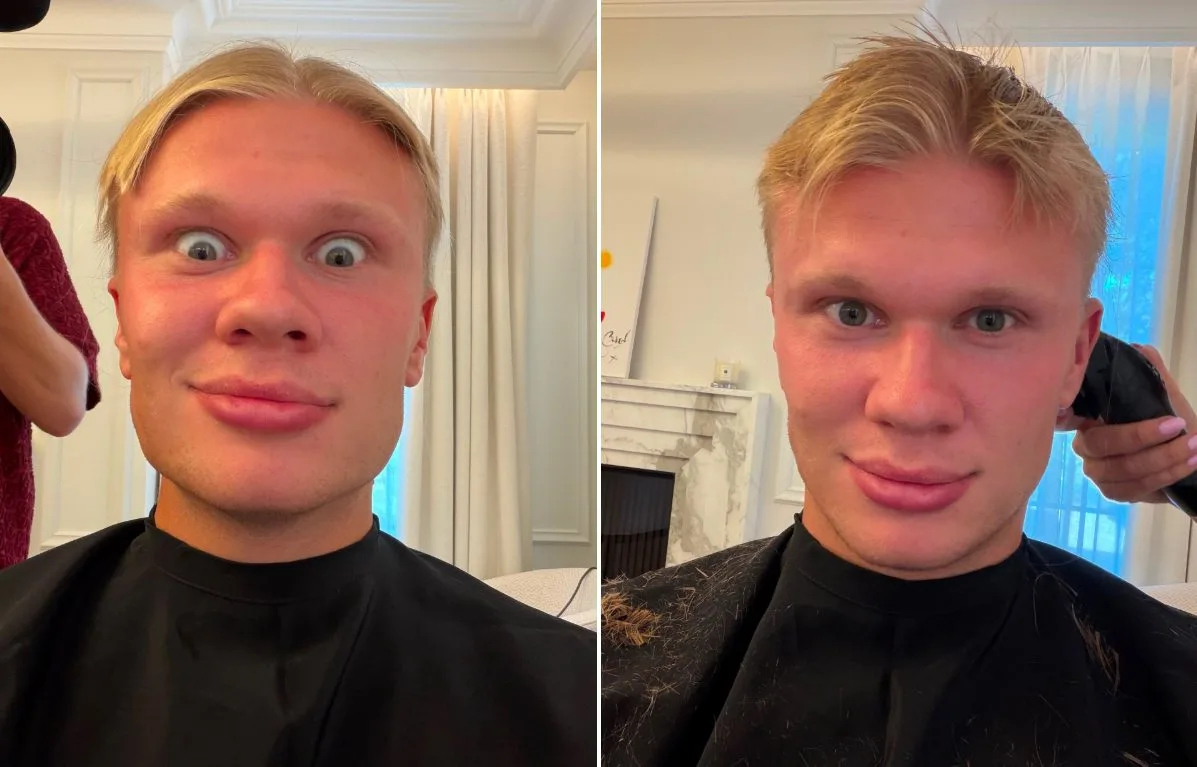 El impactante cambio de look de Erling Haaland, quien dejó de parecer un vikingo (VIDEO)