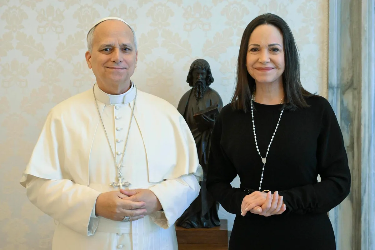 María Corina Machado pidió elevar oraciones por la recuperación del papa León XIV