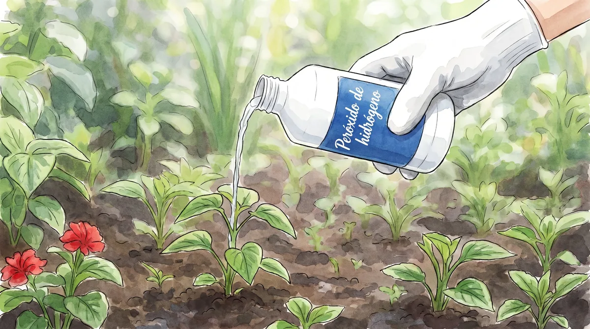 Peróxido de hidrógeno en plantas: cuándo sirve y qué cuidados exige