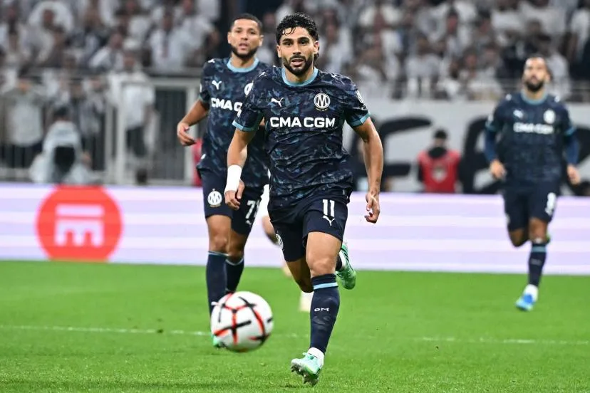 Neal Maupay titulaire avec l'OM pour la réception du PSG qui va commencer avec Khvitcha Kvaratskhelia