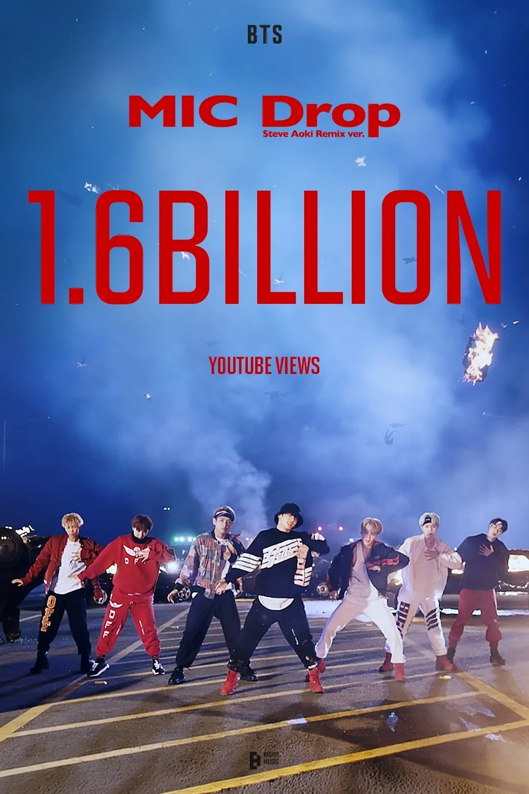BTS ‘마이크 드롭’ 리믹스 뮤비, 16억뷰 달성…네 번째 기록