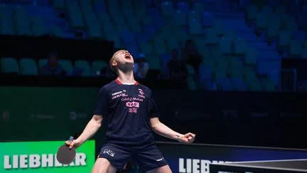 Félix Lebrun devient champion d'Europe de tennis de table pour la première fois et succède à son frère Alexis