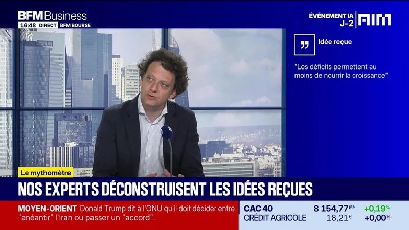Mythomètre : "Les déficits permettent au moins de nourrir la croissance", FAUX répond Thibault Prébay - 22/09