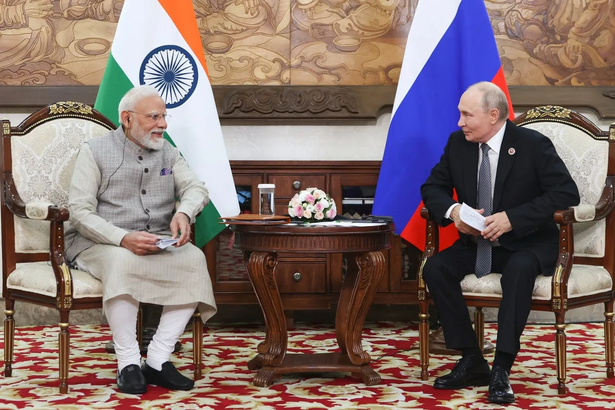 Modi tells visibly tense Putin to end Ukraine war ‘for humanity’s sake’