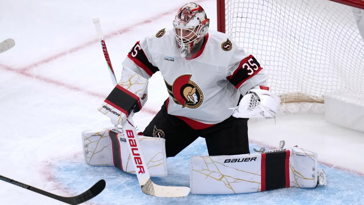 Senators goalie Ullmark to start vs. Devils as Zub, Sanderson remain out