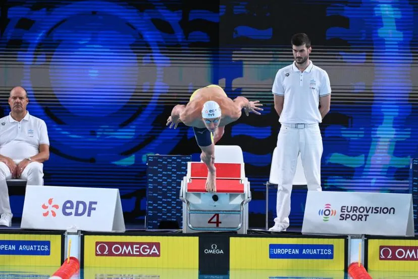 Après un départ anticipé, le relais mixte français disqualifié en finale du 4x100 m nage libre aux Championnats d'Europe à Paris