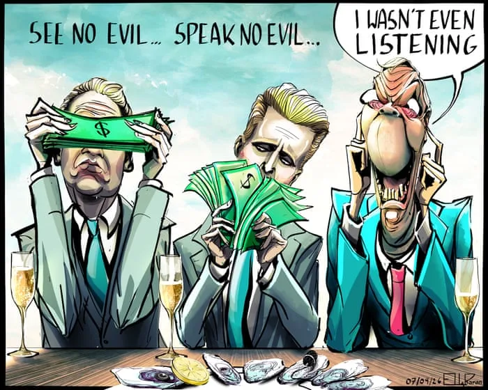 Ella Baron on Reform UK and the donations row – cartoon